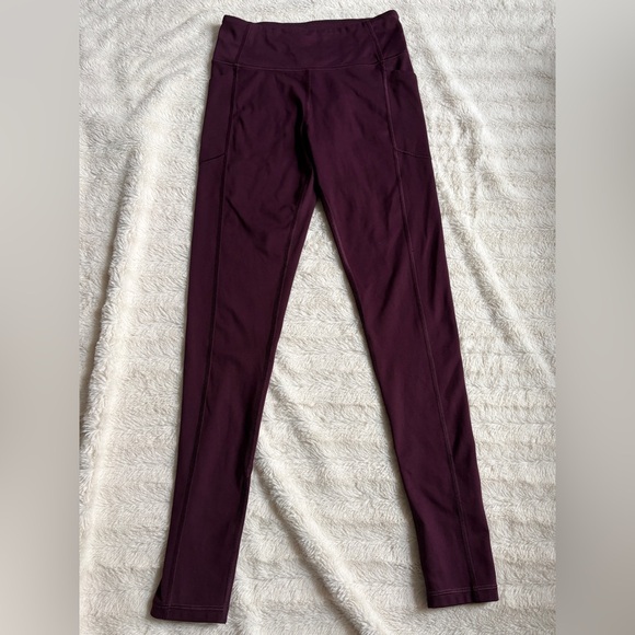 Victoria's Secret Studio High Rise Leggings w/ Pockets Burgundy Size 8 / Medium - Picture 5 of 9